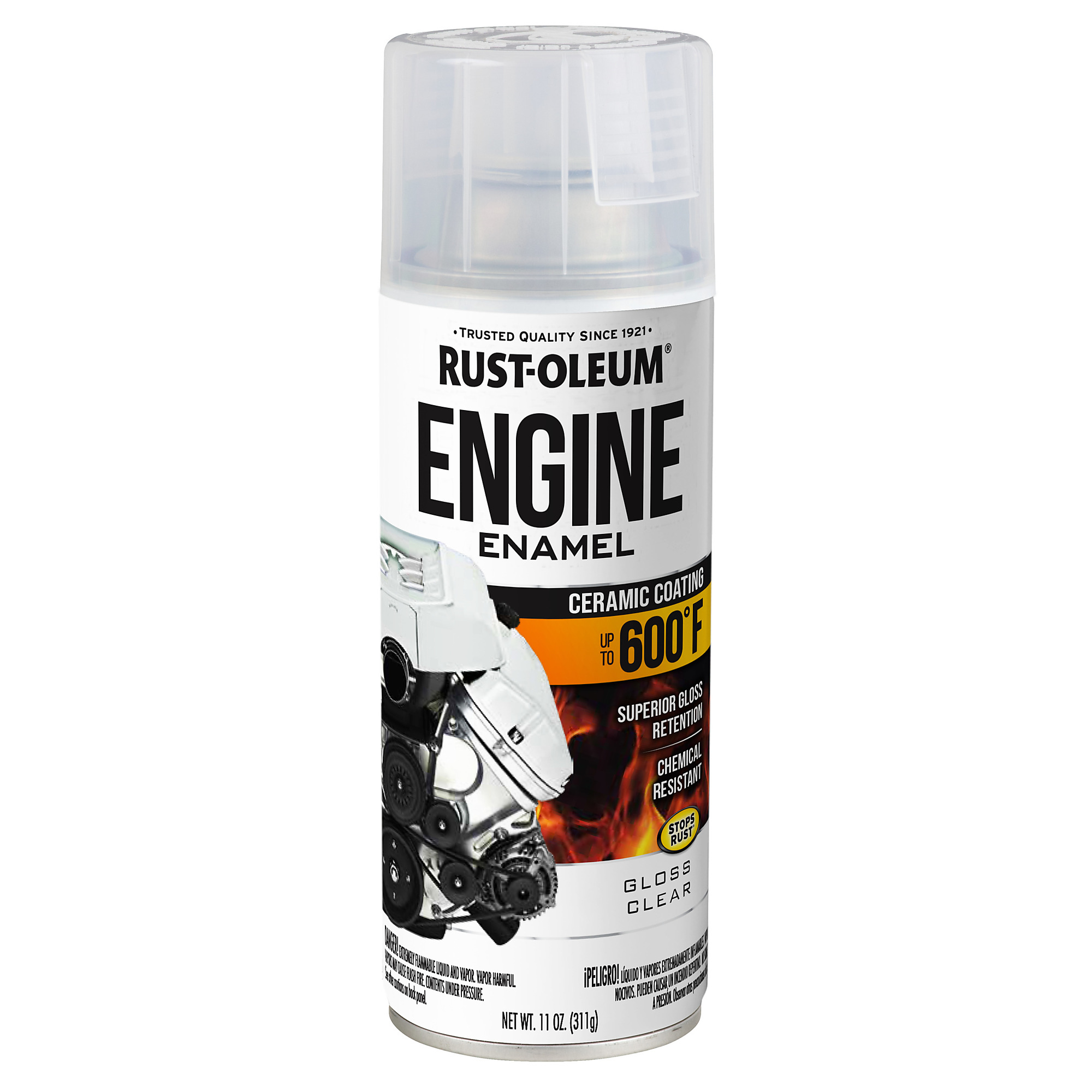 Rust-Oleum Engine Enamel Spray Paint - Gloss Clear, 11 Oz., 6 Pk, Model# 363572DS